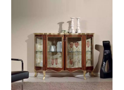Wooden Display Cabinet Glass Cupboard Solid Wood Showcase Living Room Furniture Sideboard