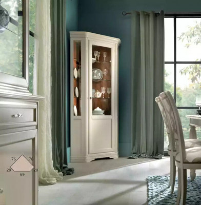 Classic furniture Italian furniture wood white display cabinet china cabinet