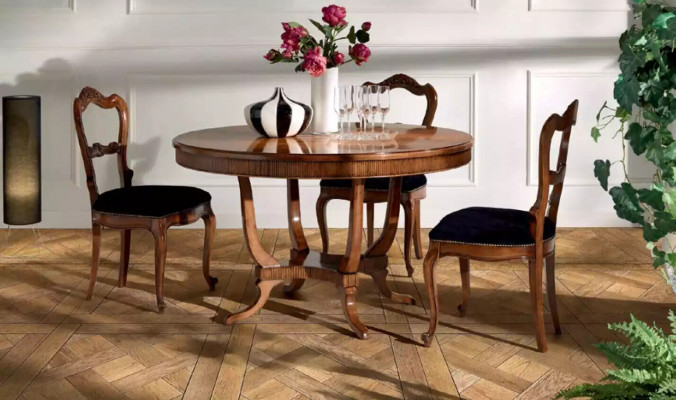 Round dining table design, round brown tables, wood dining table, dining room new