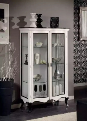 Living room furniture sideboard wooden display cabinet glass cabinet solid wood display cabinet