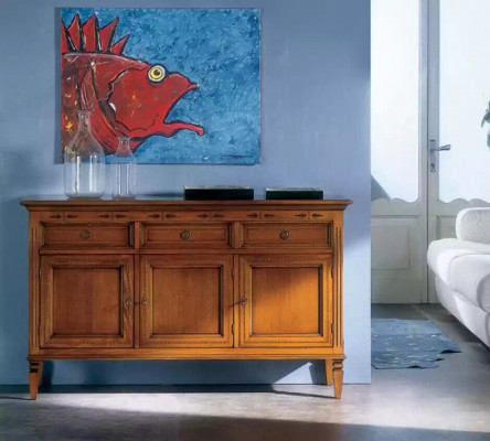 Design Classic Dresser Wood Sideboard Brown Sideboard Cabinet New