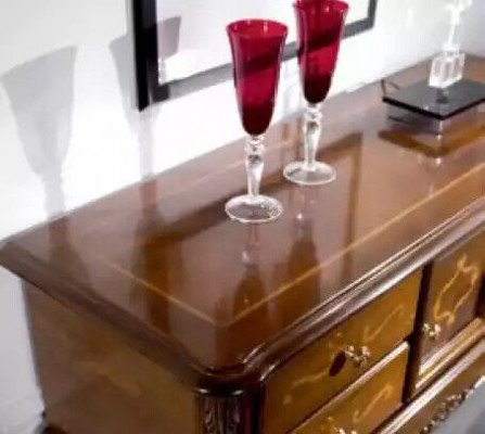 Brown sideboard dresser cabinets wood luxury living room furniture cabinet