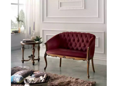 Design Chesterfield Sofa 2-Seater Couch Luxury Classic Textile Sofas