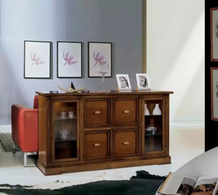 Living Room Sideboard Glass Cabinet Showcase Dining Room Sideboard Wooden Furniture