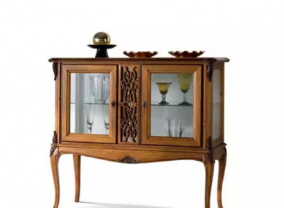 Display Cabinet Living Room Classic Wooden Cabinet Glass Cabinet