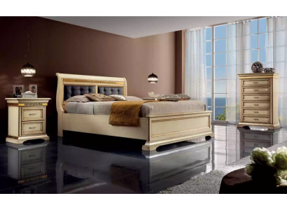Complete bedroom design modern luxury bed 2x nightstands dresser