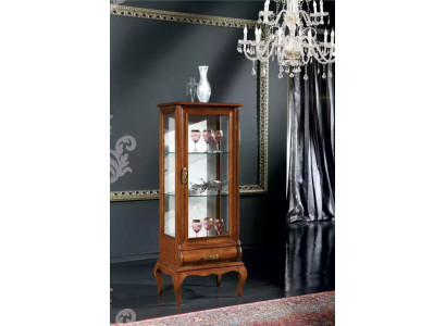 Wooden furniture glass cabinet living room classical furniture display cabinet