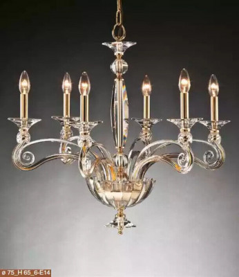 Crystal chandelier 6x lights pendant light lamp ceiling light