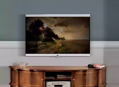 Brown Classic TV Cabinet Luxury Stand Lowboard Living Room Furniture