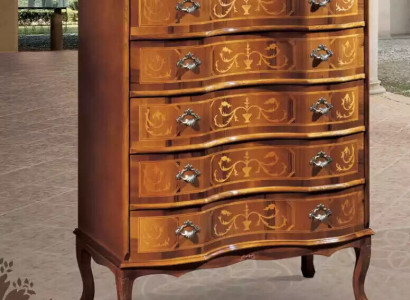 Classic Brown Chest of Drawers Five-Door Designer Wooden Furniture New