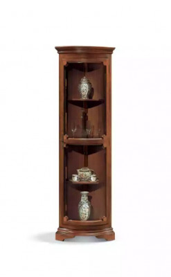 Corner display cabinet, living room furniture, sideboard, wood display cabinet, brown, new