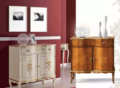 Luxurious brown sideboard lamp drawer furniture wood cabinet new