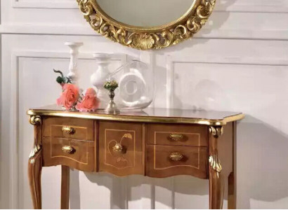 Classic console table brown wooden table living room designer furniture
