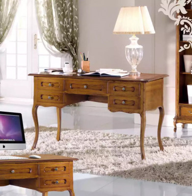 Brown office desk luxury study furniture wooden desk classic