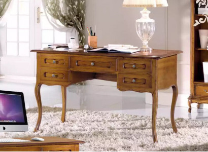 Brown office desk luxury study furniture wooden desk classic