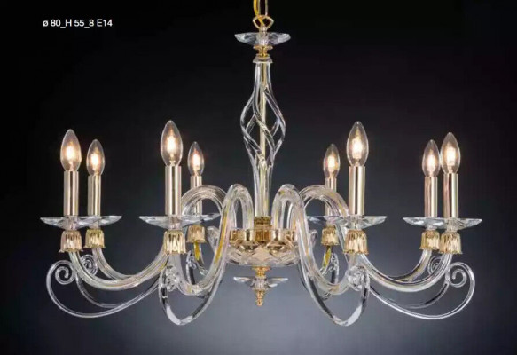 Chandelier Ceiling Light 8x Luxury Ceiling Lamp Lustre Crystal