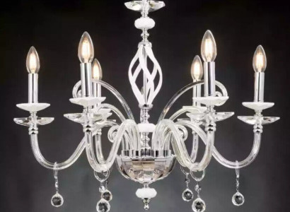 Luxury Ceiling Chandelier White Chandelier Ceiling Lamp Crystal Lamp