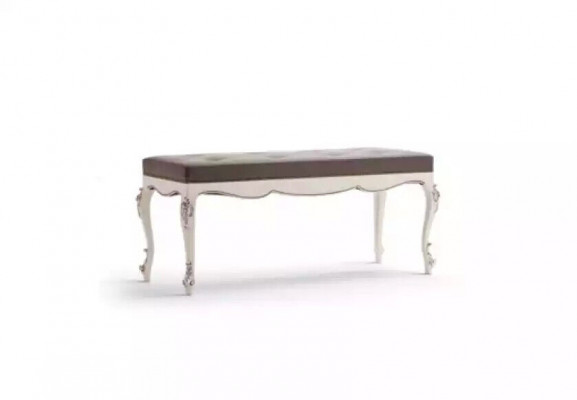 Designer bench stool living room seating upholstered textile fabric bench