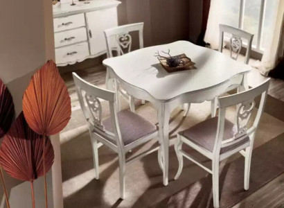 Luxury square wooden dining table, white furniture tables new