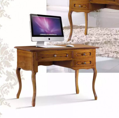 Classic desk wooden furniture brown study room furniture drawers