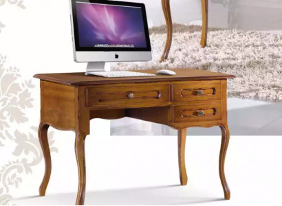 Classic desk wooden furniture brown study room furniture drawers