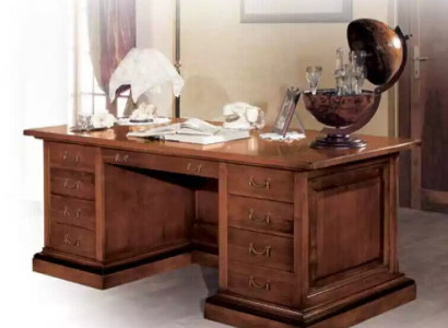 Brown solid wood desk classic office furniture study table