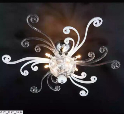 Luxury Ceiling Chandelier White Ceiling Light Crystal Lamp Chandelier