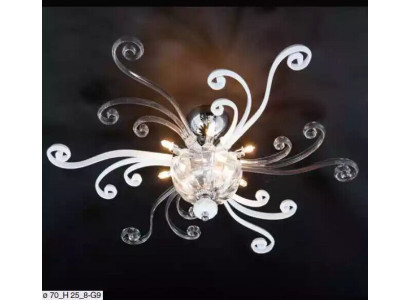 Luxury Ceiling Chandelier White Ceiling Light Crystal Lamp Chandelier