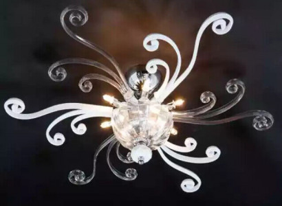 Luxury Ceiling Chandelier White Ceiling Light Crystal Lamp Chandelier