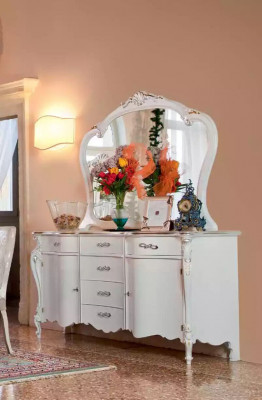Dresser mirror drawers luxury shelves furniture group new set 2-piece