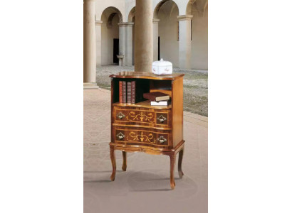 Classic brown chest of drawers 2 drawers luxury wooden furniture living room new