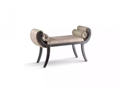 Classic bench upholstered furniture living room furniture seating furniture grey new