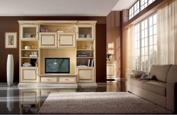 Classic Living Room Wall Sideboard TV Stand Shelf Walls Wardrobe New