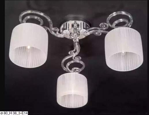 Crystal Pendant Light White Chandelier Hanging Light Ceiling Light
