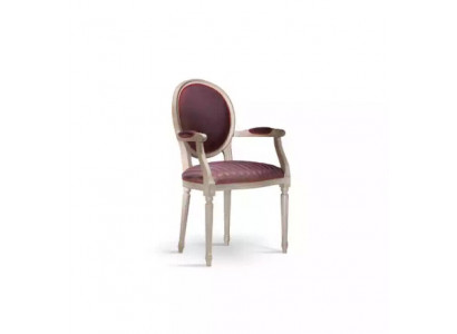 Chair 1-seater wood luxury with armrests dining room Italian design