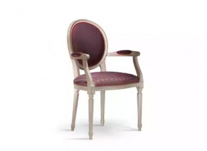 Chair 1-seater wood luxury with armrests dining room Italian design