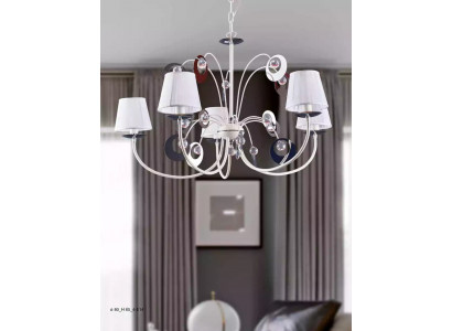 Luxurious 4x lamp chandelier ceiling light Art Deco white new