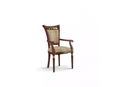 Chair Luxury Design Armchair Wood Upholstery Art Deco Dining Room Furniture Wood