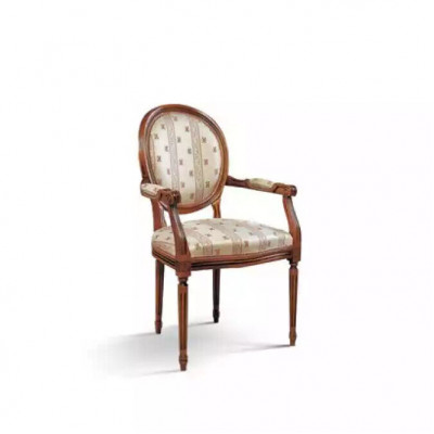 Chair with armrest, armchair, dining room, wood, recliner, design furniture, beige