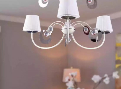 Luxurious 3x Lamp Chandelier Ceiling Light Art Deco White New