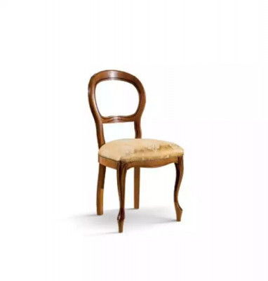 Luxury Design Upholstered Chair Seat Dining Room Classic Textile Furniture New