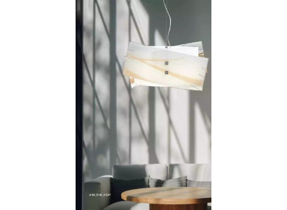 Stylish ceiling light modern white pendant chandelier with 2x lamps