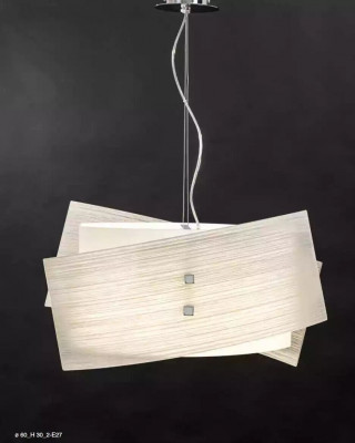 Stylish ceiling lamp, classic white hanging light with 2 new lamps