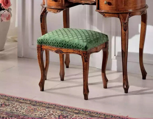 Classic wooden stool textile side stool bedroom furnishings