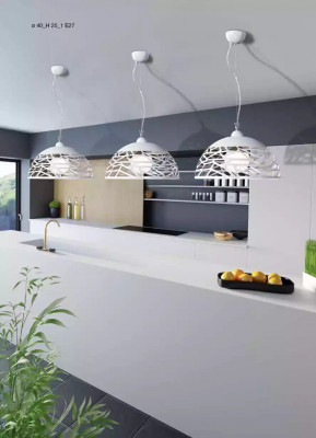 White chandelier ceiling pendant lighting lamp dining room