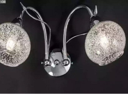 Luxurious wall lamp grey 2x round shape lamps decor