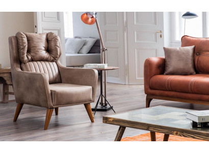 Country-style armchair wingback chair relax TV single sofa couch