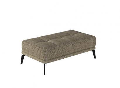Lounge Footstool Ottoman XXL Club Ottoman Pouf Leather Textile Ottoman Designer New