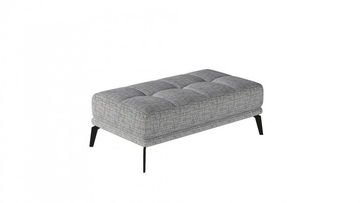 Lounge Footstool Stool XXL Club Ottoman Pouf Leather Textile Ottoman Designer New