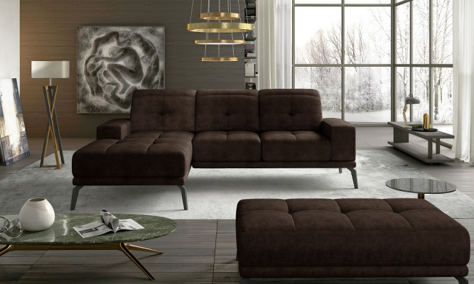 L-shaped corner sofa fabric seating suite designer living landscape textile couch sofa new